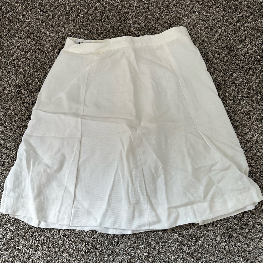 Kasper Cream Skater Skirt